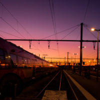 Sunset Gare SNCF - Avignon - France