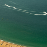 Jetskiers having fun - Nazare - Portugal