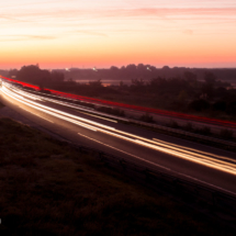 sunrise A54 Motorway - St Martin de Crau - France