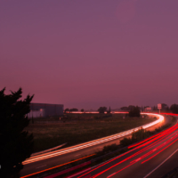 A54 Tracing Lights - St Martin de Crau - France