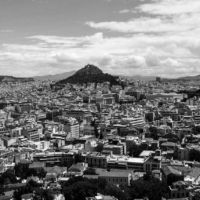 Lycabettes Hill from the Acropolis - Athens - Greece