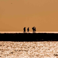 Sunset on the pier - Saintes Maire de la Mer - France